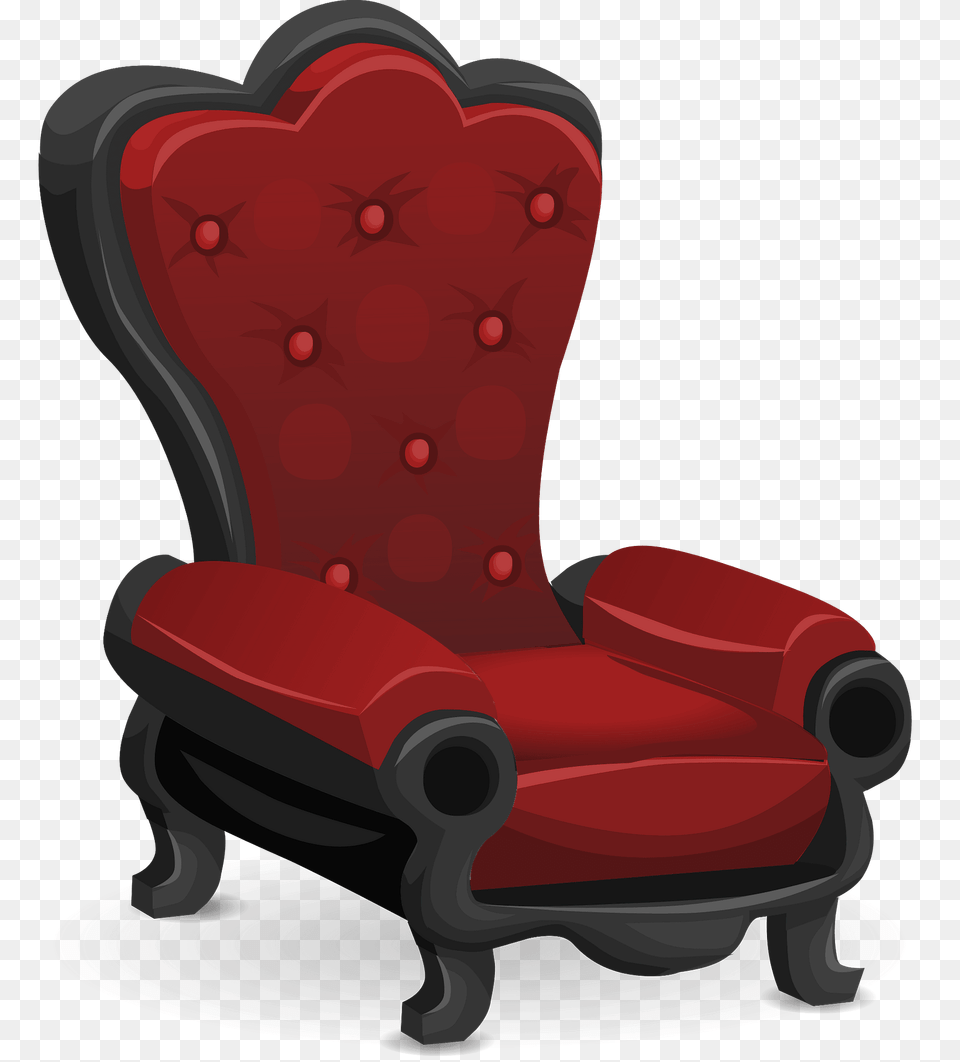 Glitch Simplified Red Fancy Chair Clipart, Furniture, Armchair, Device, Grass Png