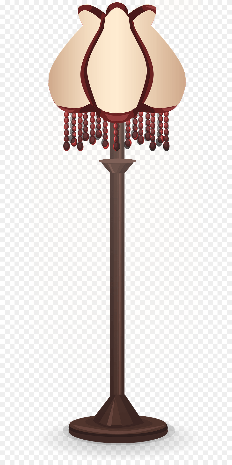 Glitch Simplified Red Fringe Standing Lamp Clipart, Lampshade Free Png
