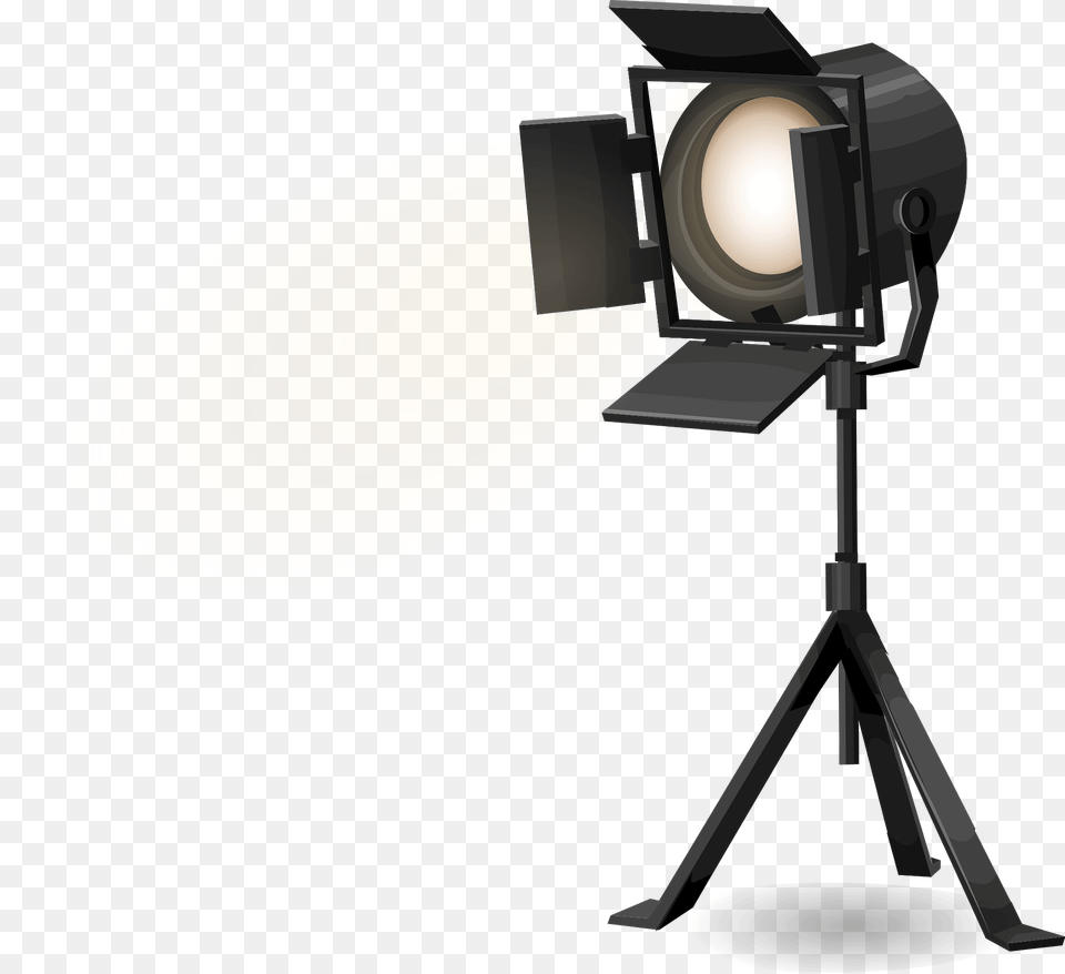 Glitch Simplified Stage Spotlight With Tripod Clipart, Lighting, Photography, Camera, Electronics Png Image