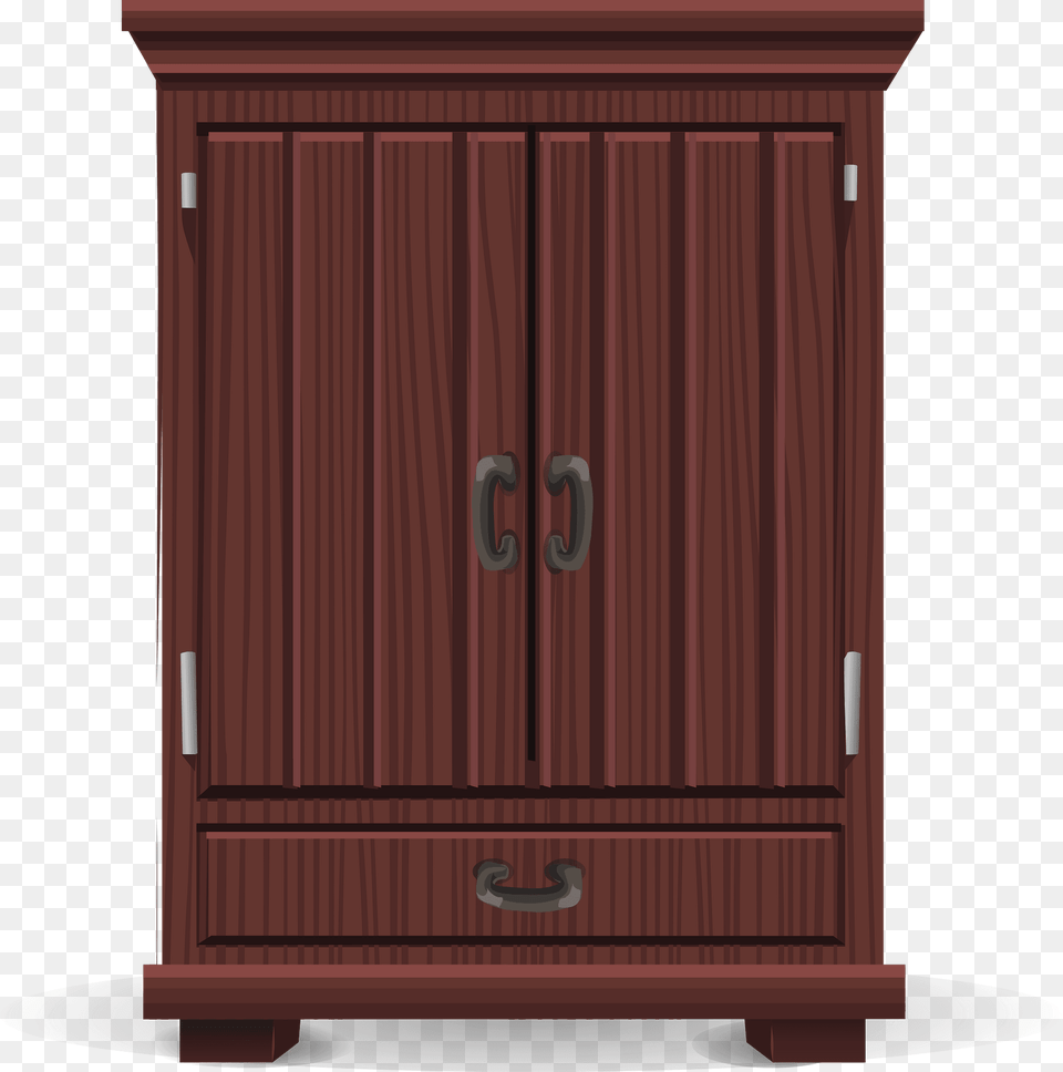 Glitch Simplified Tall Cabinet Mahogany Clipart, Closet, Cupboard, Furniture, Gate Free Png