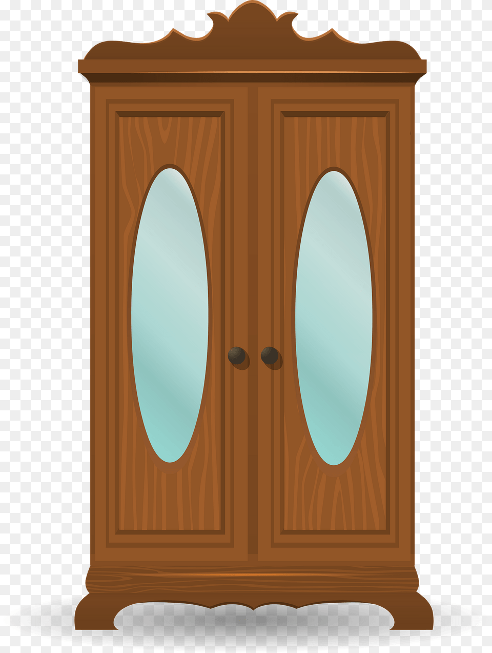 Glitch Simplified Tall Cabinet With Shiny Oval Mirrors Clipart, Closet, Cupboard, Furniture, Wardrobe Free Transparent Png