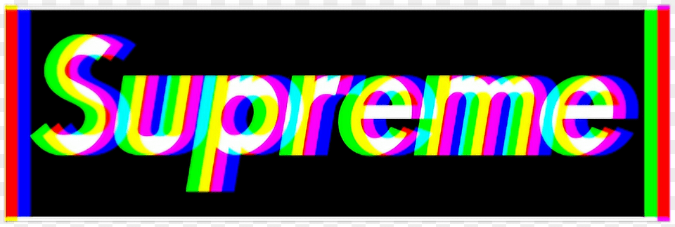 Glitch Supreme Logo, Light, Neon, Purple Png