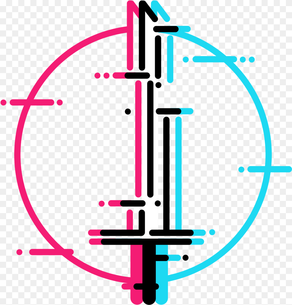 Glitch Sword By Coryclubb Circle, Cross, Symbol Free Png