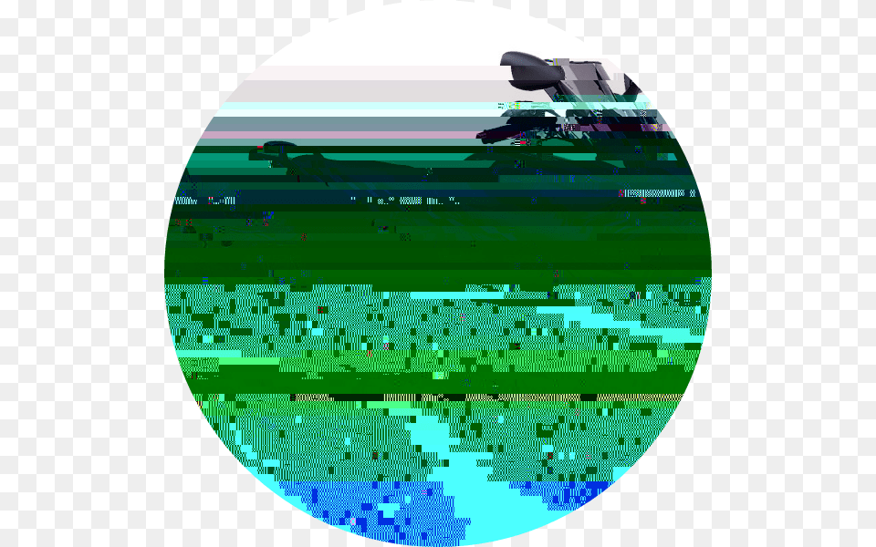 Glitchatron Glitch Art Generator Glitched Circle, Photography, Aircraft, Transportation, Vehicle Free Png Download