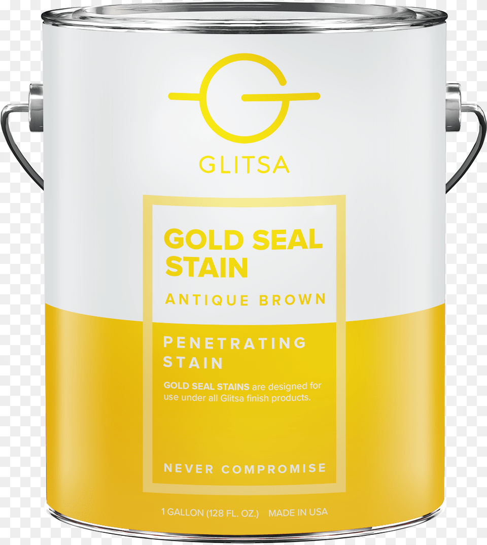 Glitsa Gold Seal Stain Antique Brown Cup, Bottle, Shaker, Paint Container Free Png Download