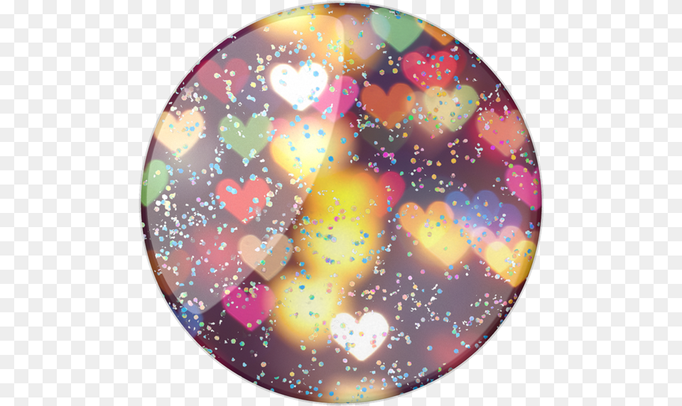 Glitter Bokeh Hearts Circle, Accessories, Disk, Sphere Free Transparent Png