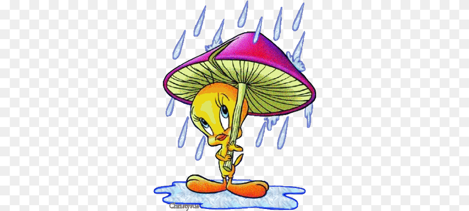 Glitter Gifs Clipartsco Tweety Bird In The Rain, Clothing, Hat, Baby, Person Png Image