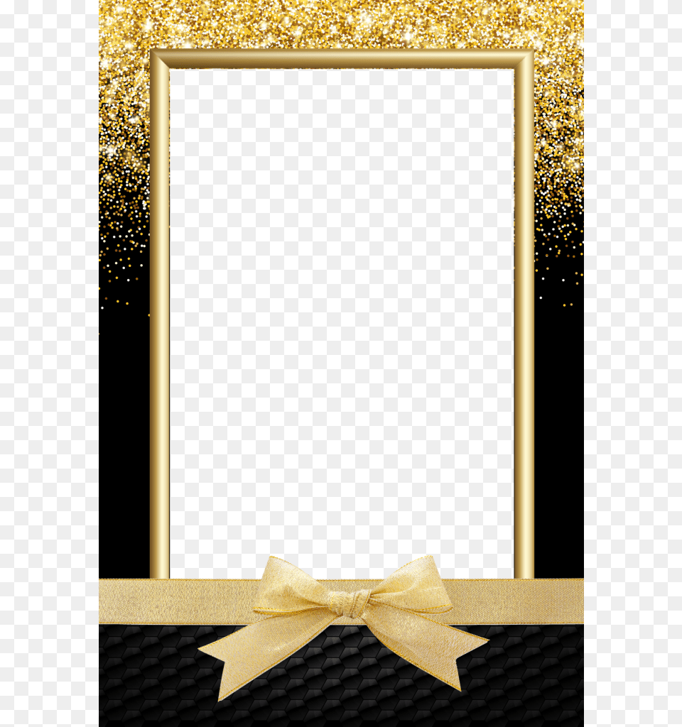 Glitter Gold Bow Picture Frame, Accessories, Formal Wear, Tie, Blackboard Free Transparent Png