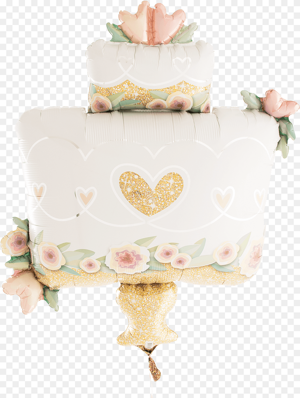 Glitter Gold Wedding Cake Supershape Balloon Cake Decorating, Dessert, Food, Cream, Icing Free Transparent Png