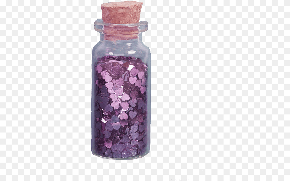 Glitter Google And Heart Image Glass Bottle, Jar, Shaker Free Png Download