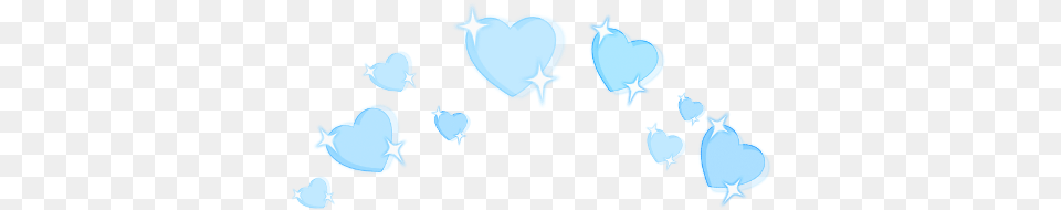 Glitter Heartcrown Hearts Lightblue Blue Kawaii Soft Edit Blue, Balloon, Berry, Food, Fruit Free Png
