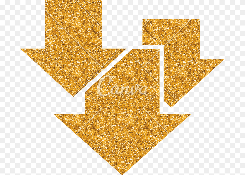 Glitter Icons Down Arrow Glitter, Gold, Symbol Free Transparent Png