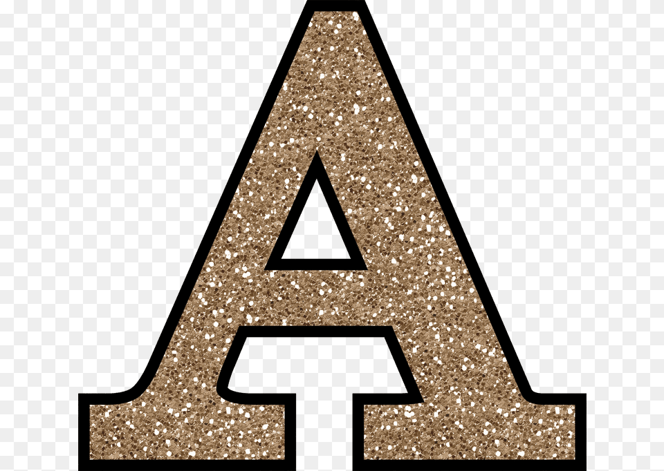 Glitter Letter A, Triangle, Symbol Png Image