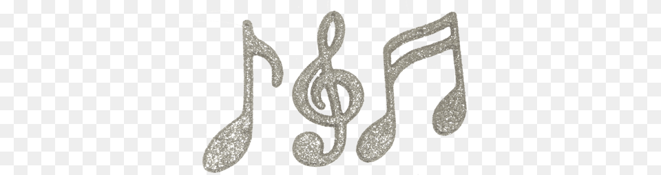 Glitter Music Note 4 Silver 1 Pc Pkg 3 Asst Styles Silver Glitter Music Notes, Accessories, Cutlery, Earring, Jewelry Png Image