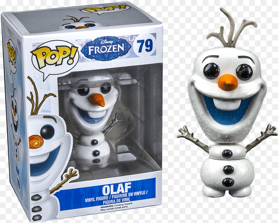 Glitter Olaf Pop Vinyl Figure Funko Pop Olaf, Figurine, Plush, Toy, Face Png