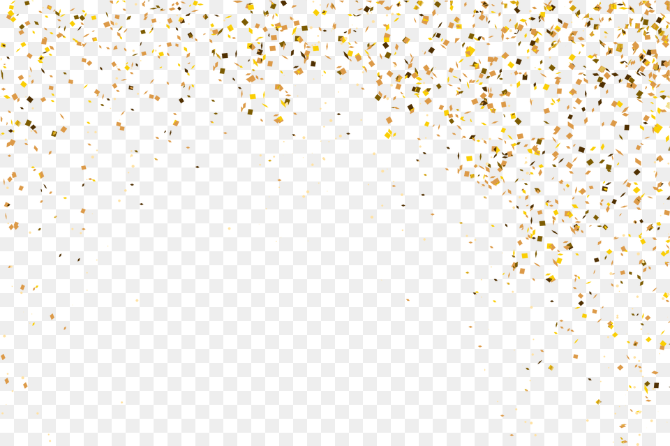 Glitter Overlay Gold Particles Transparent Background, Paper, Confetti Free Png Download