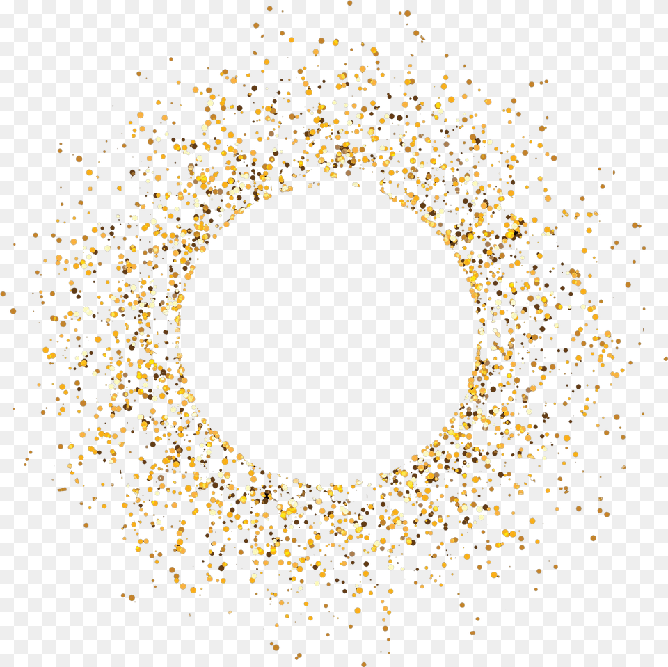Glitter Pic Gold Glitter Circle, Nature, Night, Outdoors Free Png Download