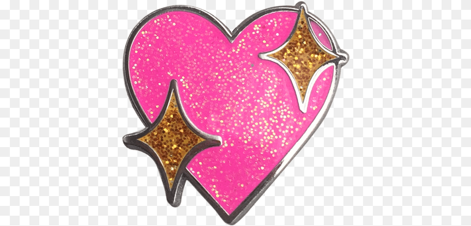 Glitter Pink Heart Emoji Image With Sparkle Pink Heart Emoji, Symbol Free Png Download