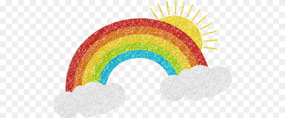 Glitter Rainbow Clipart Glitter Rainbow With Clouds, Food, Sweets Png Image