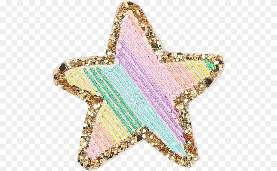 Glitter Rainbow Star Patch Glitter Star, Accessories, Bag, Handbag, Symbol Free Transparent Png