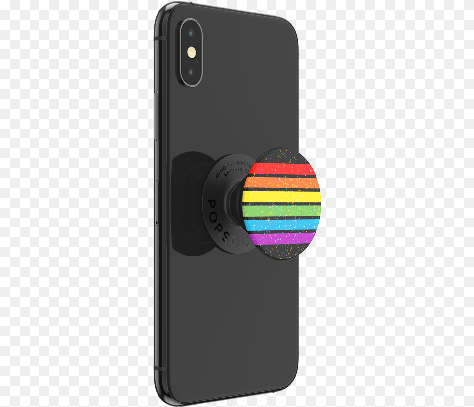 Glitter Rainbow Stripe Popgrip Camera Phone, Electronics, Mobile Phone Free Transparent Png