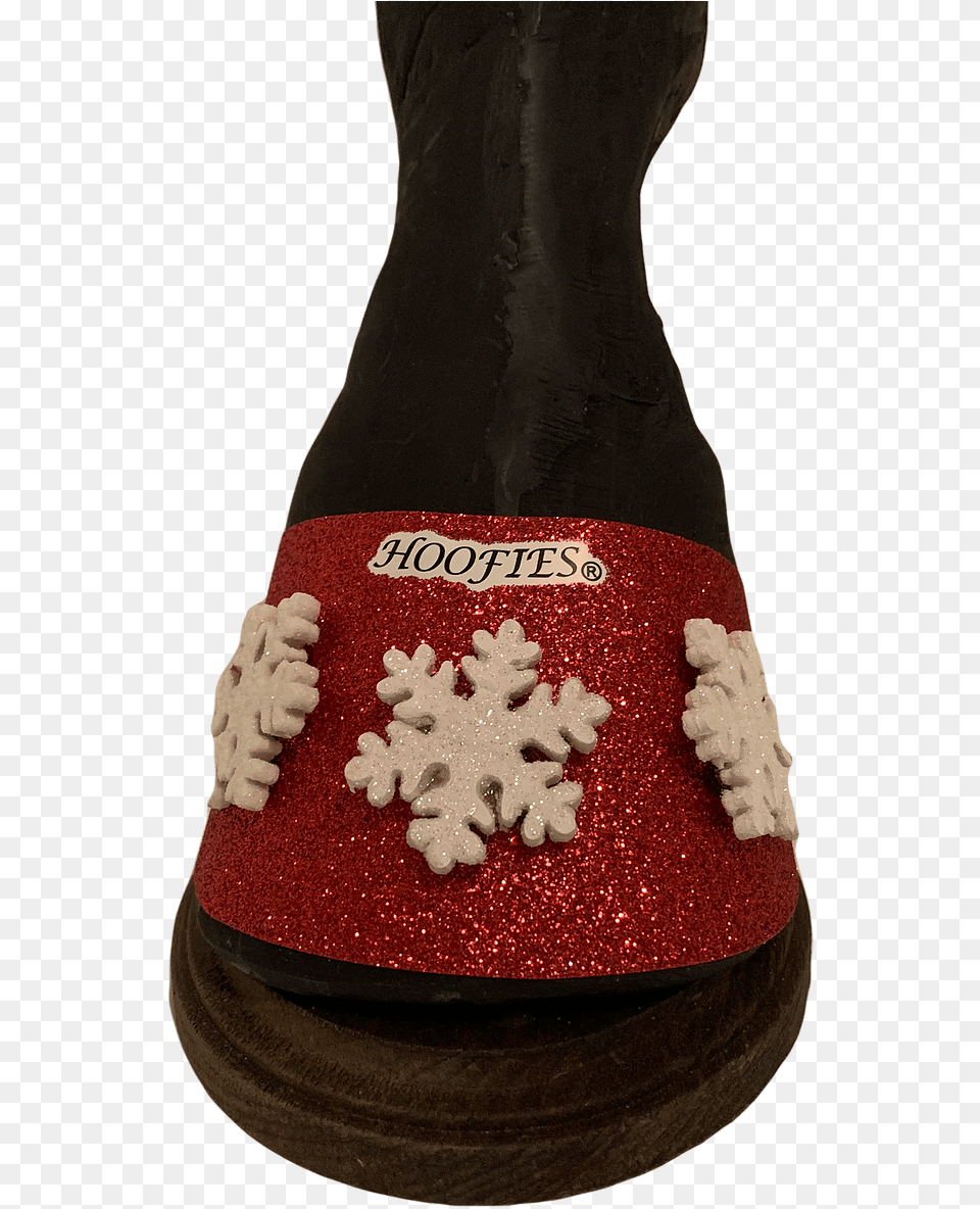 Glitter Red With White Snowflakes Christmas Hoofies Horse Woolen, Clothing, Glove Png