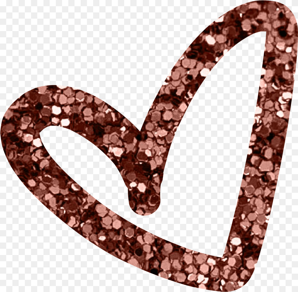 Glitter Rose Gold Heart Number, Accessories, Diamond, Gemstone, Jewelry Free Png Download