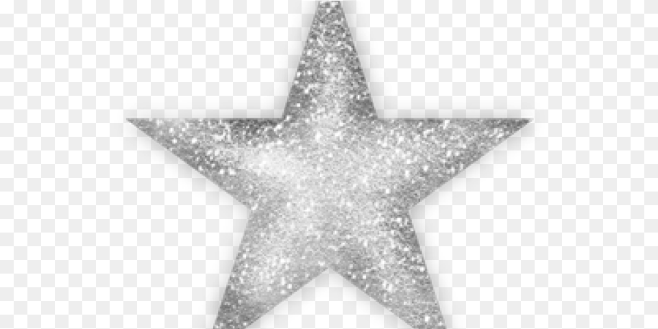 Glitter Star Cliparts Silver Glitter Star Clipart, Symbol, Star Symbol, Cross Free Transparent Png