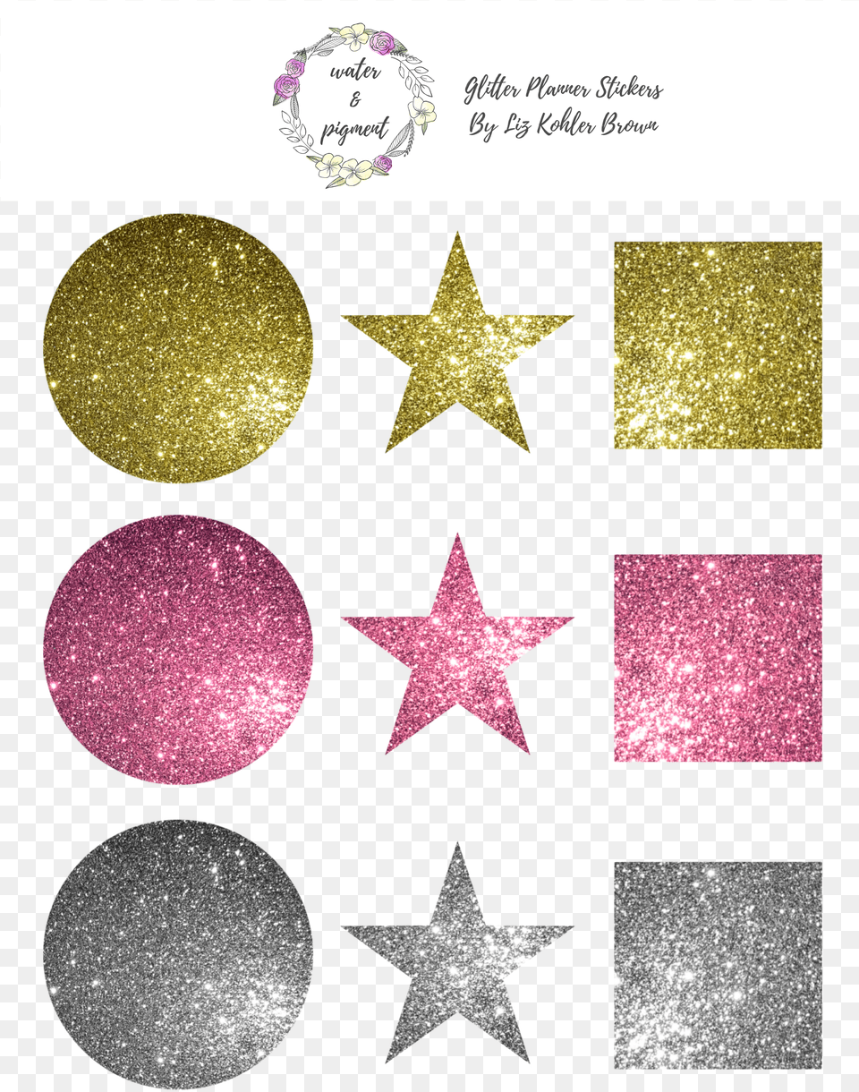 Glitter Star Sparkly Free Transparent Png