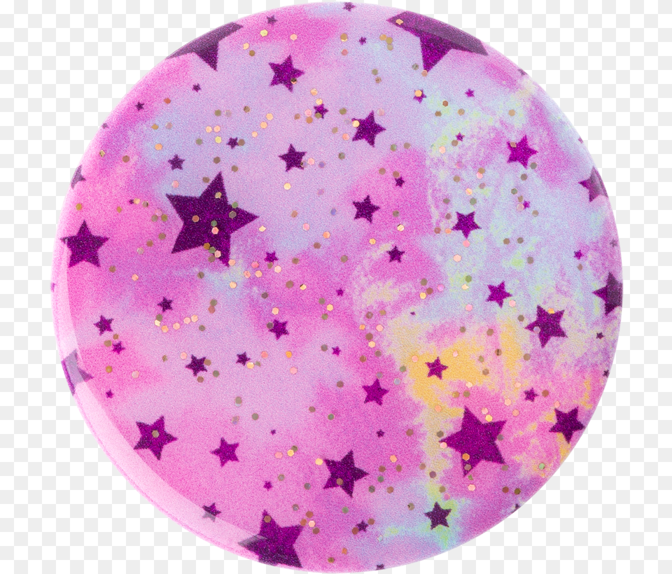 Glitter Starry Dreams Lavender Popsockets Cute Star Pattern Backgrounds, Home Decor, Plate Free Transparent Png