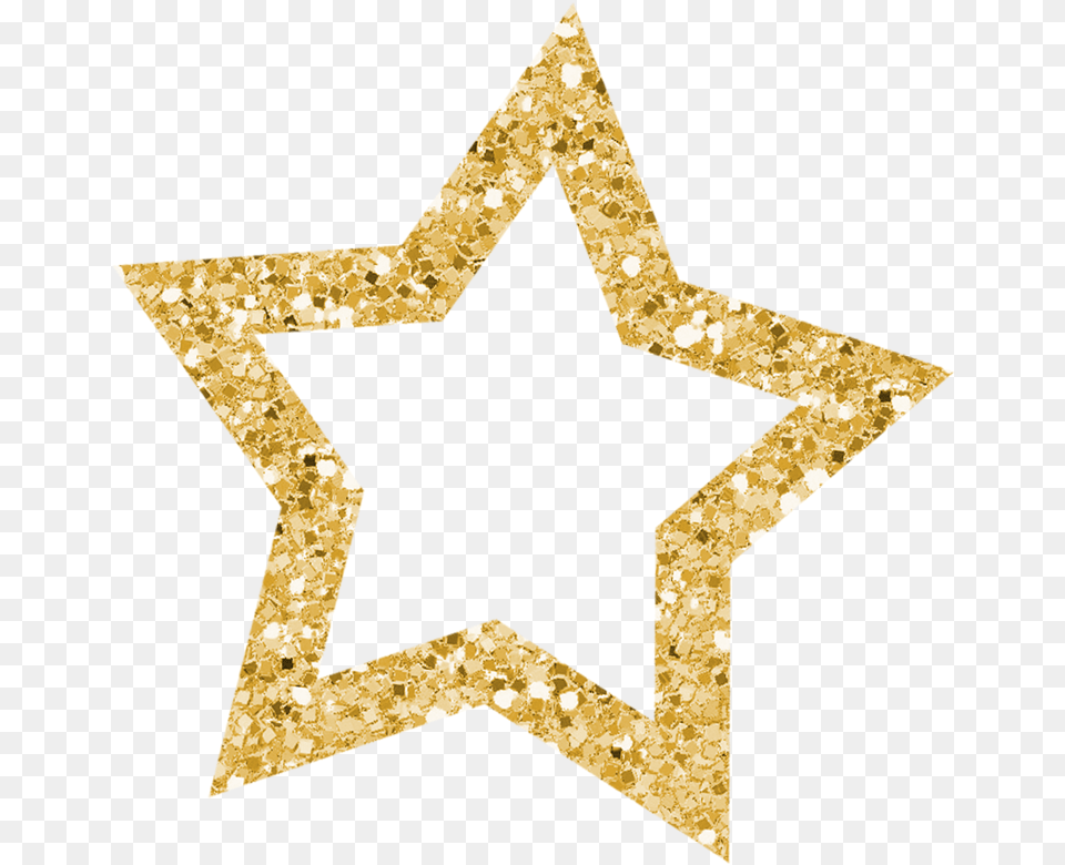 Glitter Stars Gold Star Transparent Background Gold Glitter Star, Star Symbol, Symbol, Cross Free Png Download