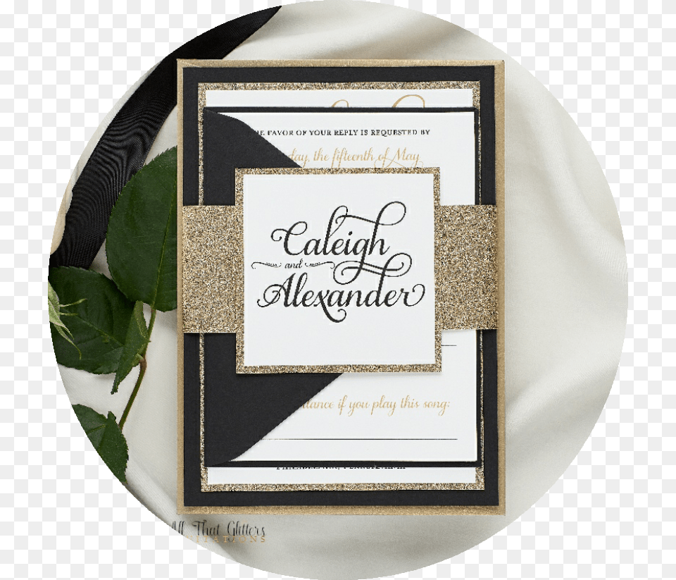 Glitter Wedding Invitations Picture Frame, Business Card, Paper, Text Png