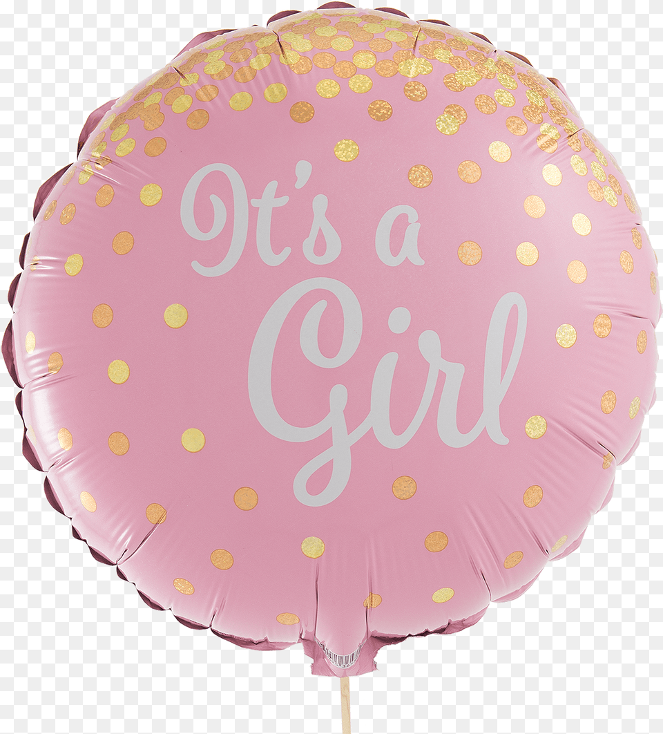 Glittering Its A Girl Its A Girl Foil Balloon, Diaper, Birthday Cake, Cake, Cream Png Image