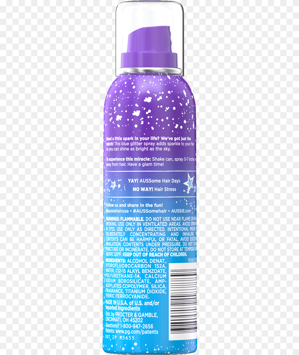 Glitzy Blue Hair Spray, Cosmetics, Tape, Bottle Free Png Download