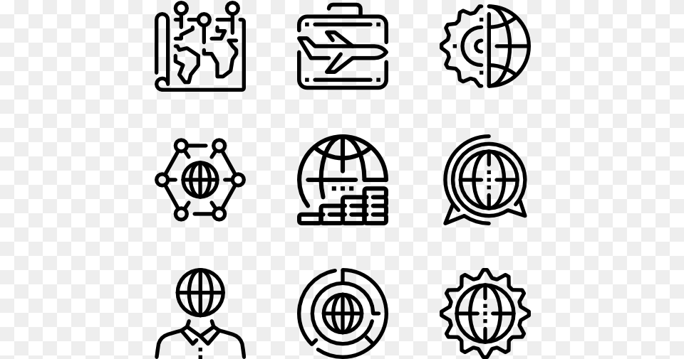 Global Business Family Icon Transparent Background, Gray Png Image