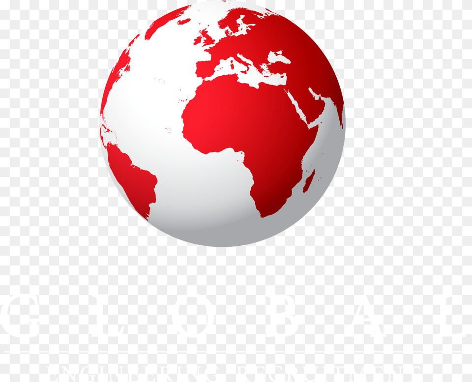 Global Engineering Recruitment Ltd Red Globe Logo, Astronomy, Outer Space, Planet, Sphere Png Image