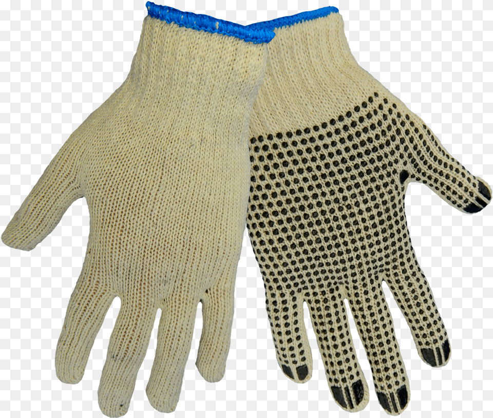 Global Glove Safe Knit Glove With Gripping Black Global Glove S55d1 Economy Weight Dotted String Knit, Clothing, Hosiery, Sock Png Image