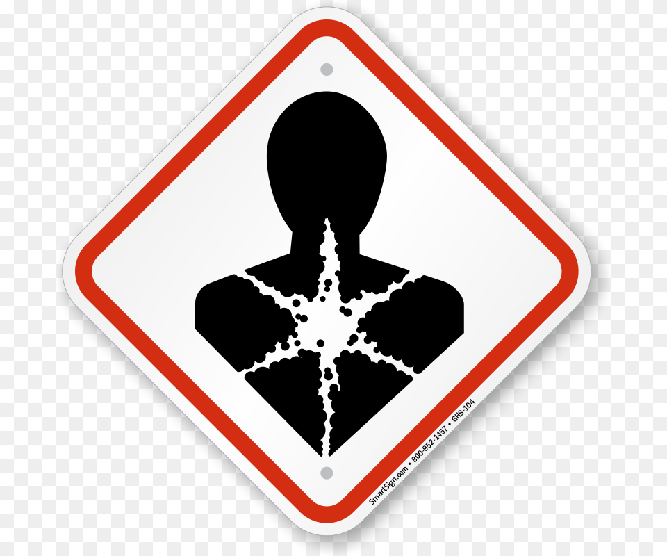 Global Harmonized System Heart Light Health Hazard Serious Health Hazard Symbol, Sign, Road Sign, Device, Grass Free Png Download