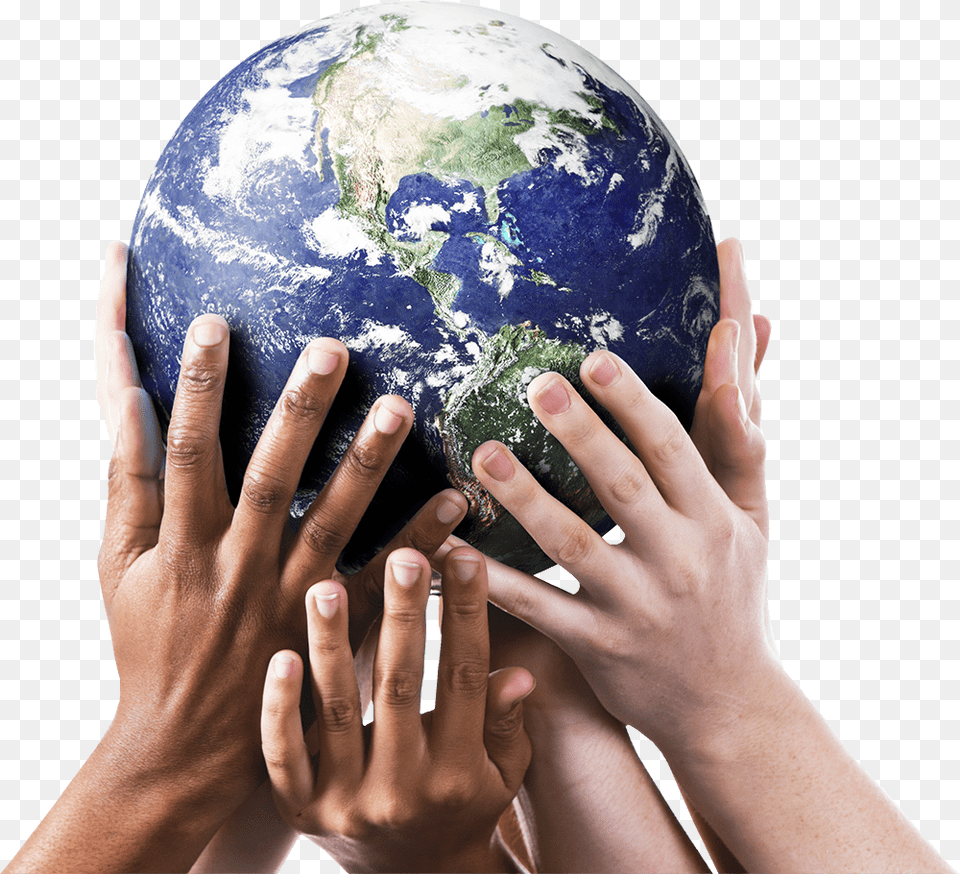 Global Hotel Systems Earth In Hands, Body Part, Finger, Hand, Person Free Png Download