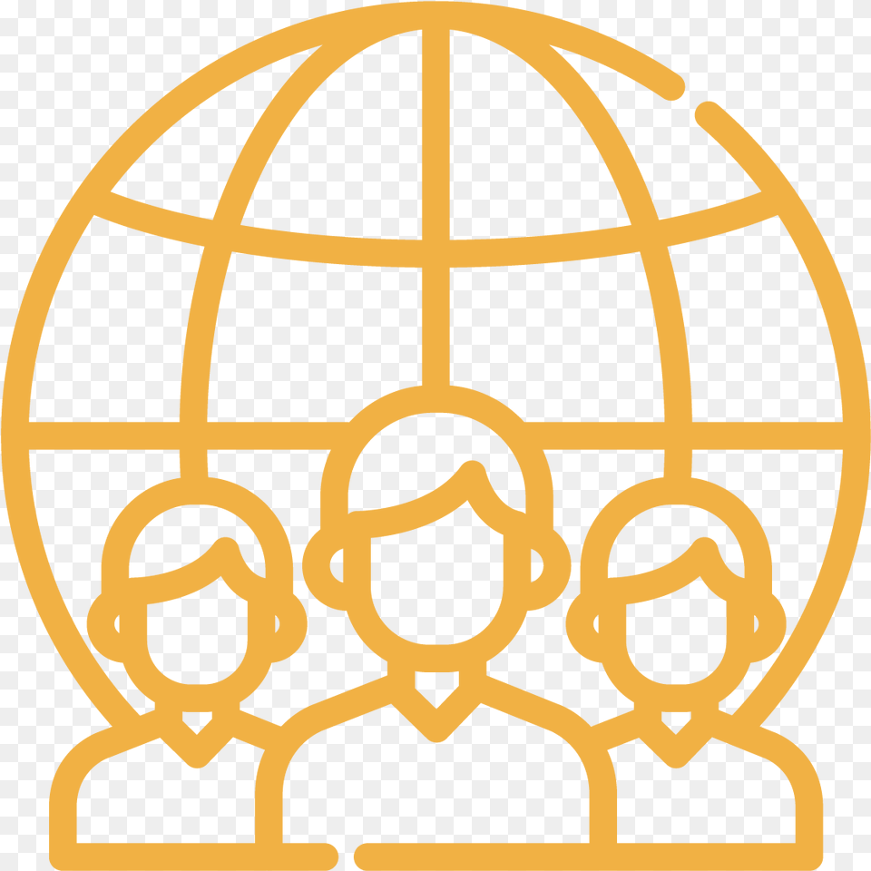 Global Icon Clipart Community Icon Orange, Person, Architecture, Building, Dome Free Png