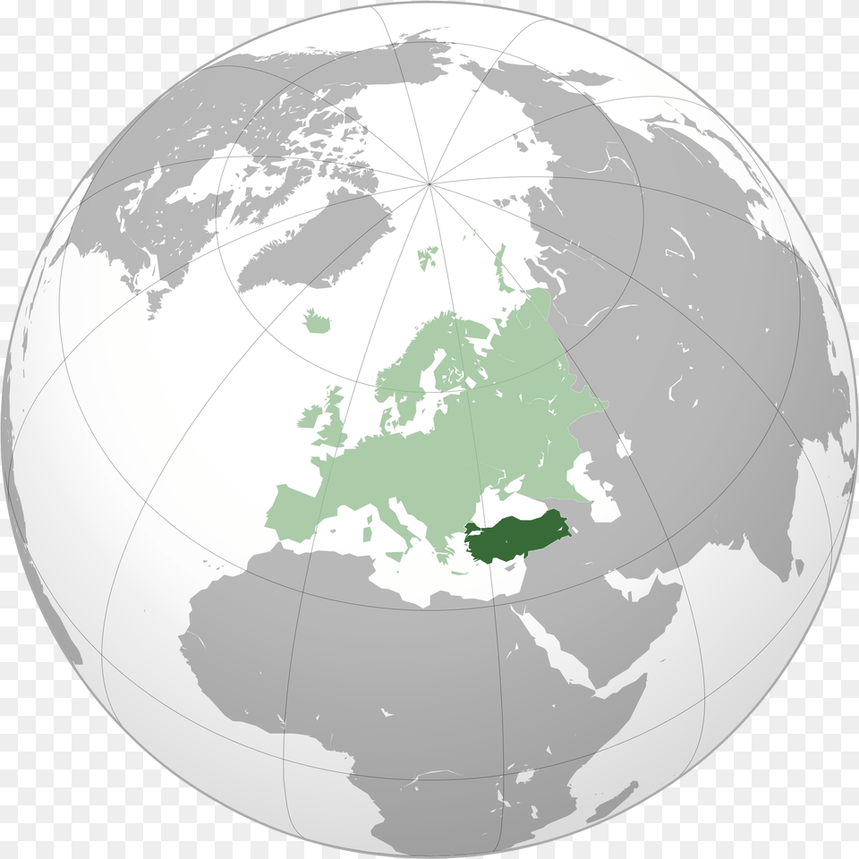 Global Map Of Europe And Turkey Europe On Global Map, Astronomy, Outer Space, Planet, Globe Free Transparent Png
