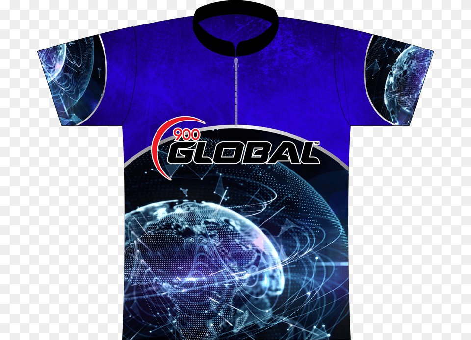 Global Planet Grid Dye Sublimated Jersey Global Bowling Shirt, Clothing, T-shirt Png