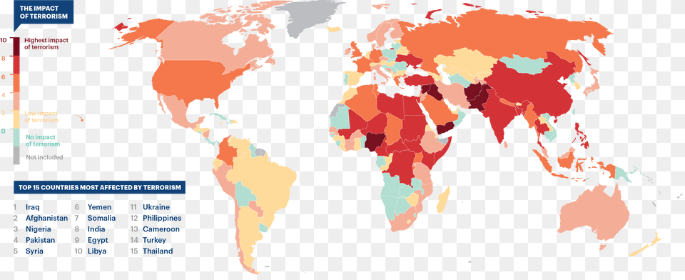 Global Terrorism Index 2018, Chart, Map, Plot, Atlas Png Image