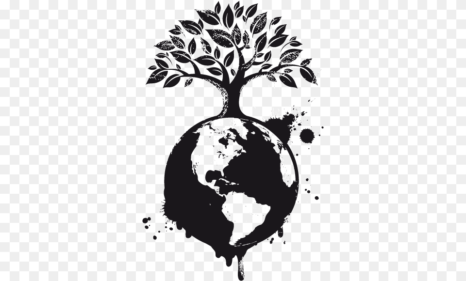 Global Tree Wall Sticker Poster Making About Trees, Person, Art, Astronomy, Outer Space Free Png