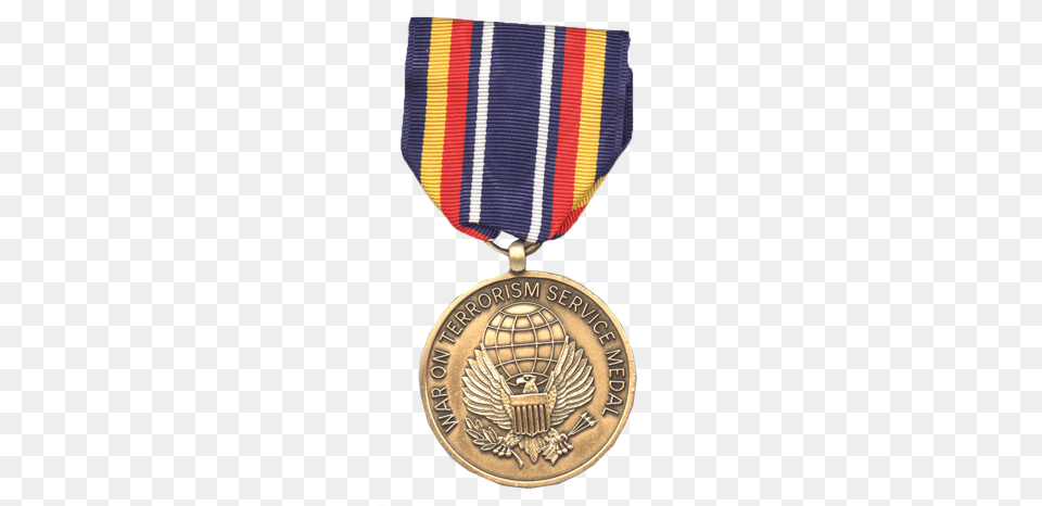 Global War On Terrorism Service Medal, Gold, Trophy, Badge, Gold Medal Png Image
