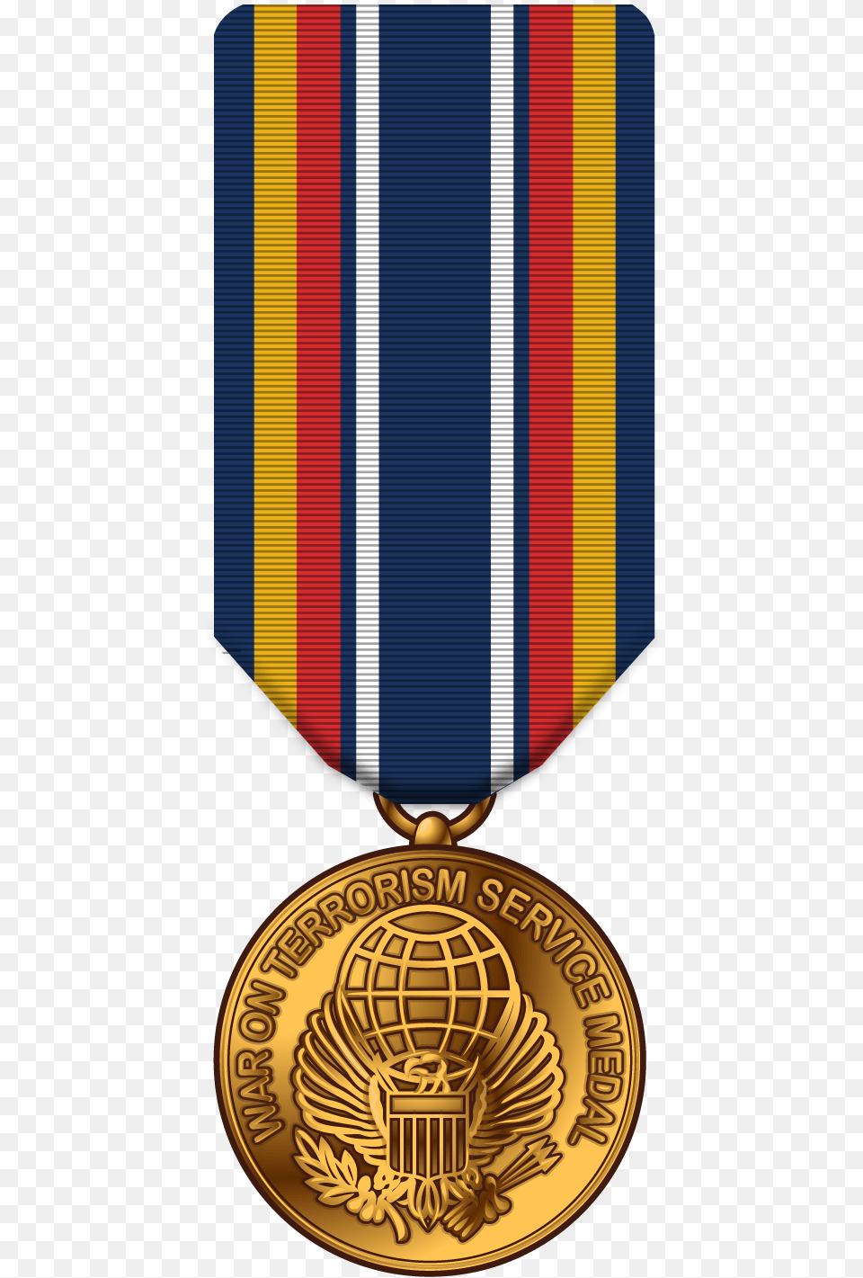 Global War On Terrorism Service Medal, Gold, Gold Medal, Trophy Free Png Download