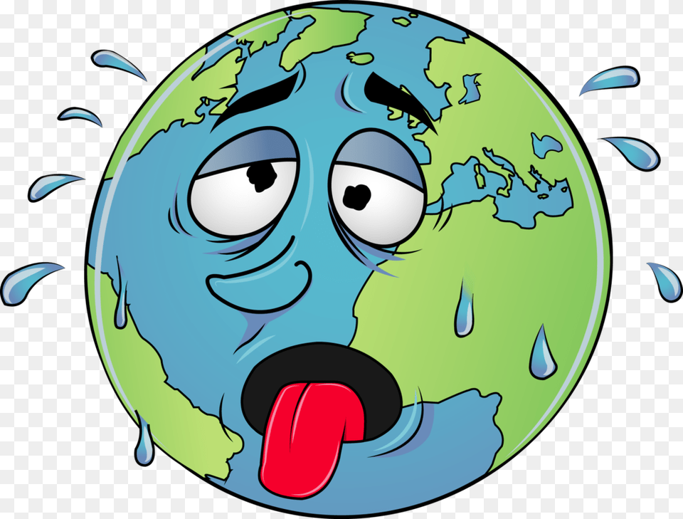 Global Warming Clipart At Getdrawings Global Warming Earth Cartoon, Astronomy, Outer Space, Planet, Sphere Free Png