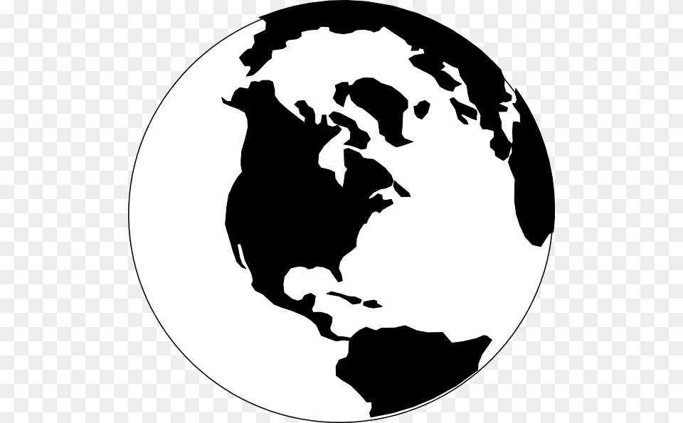 Globe Clipart Black And White, Planet, Astronomy, Outer Space, Pet Free Png