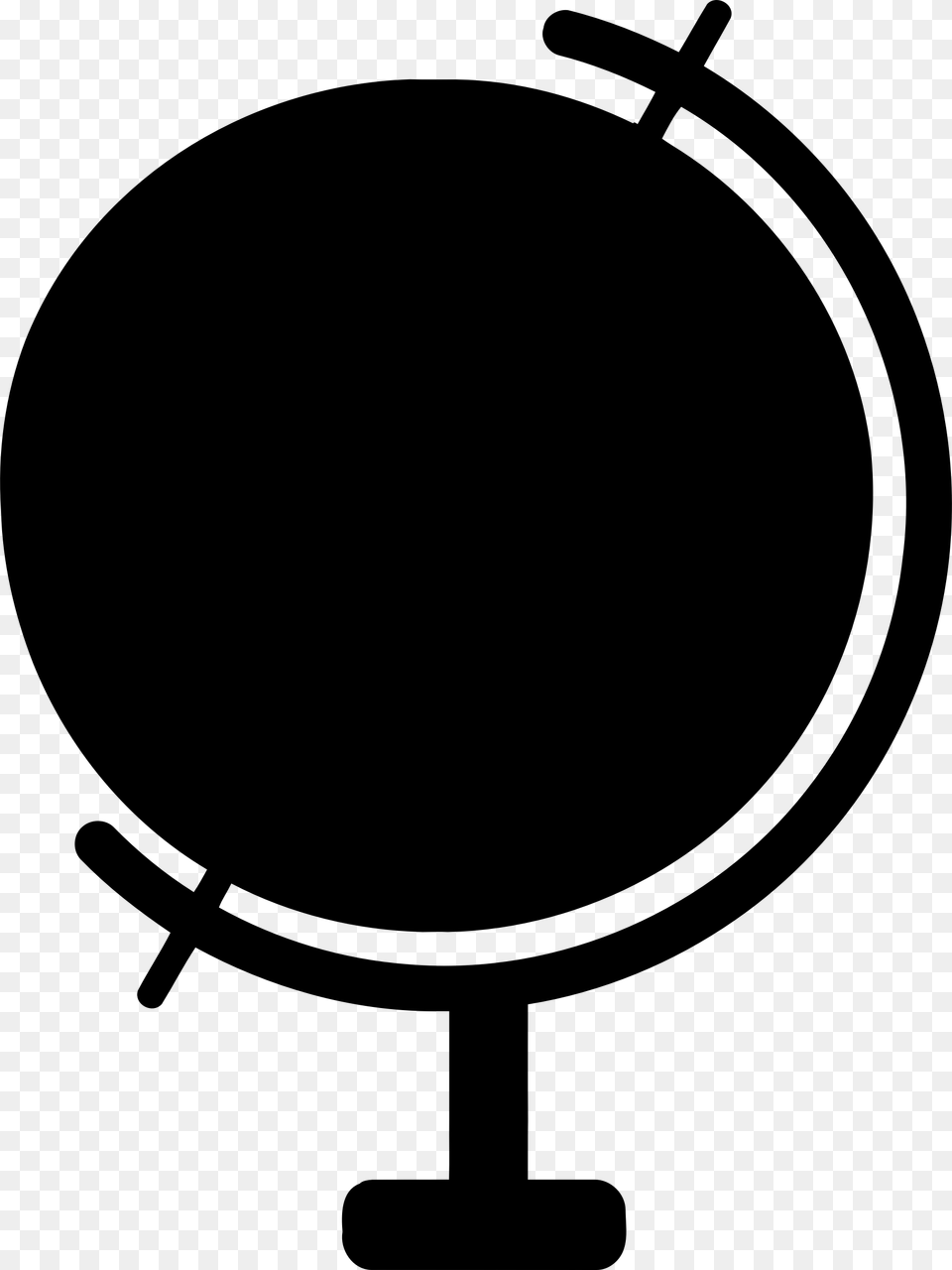 Globe Clipart Silhouette, Gray Png Image