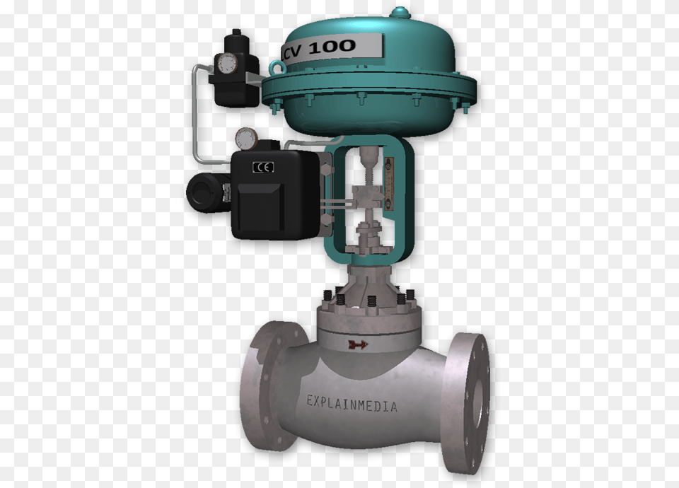 Globe Control Valve 3d Model Robot, Tape, Machine Free Png